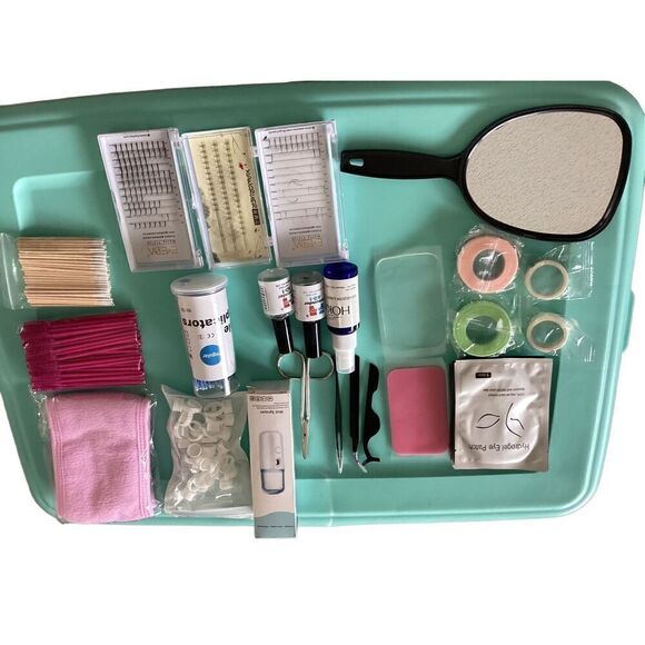 Lot of Lash Extension Supplies Kit Tweezers Mister Bonder Eye Pads Esthetics Est - Picture 6 of 13